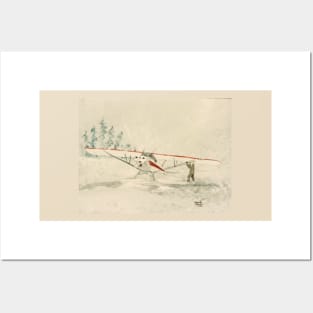 Taking off in a blizzard. Original Painting Posters and Art